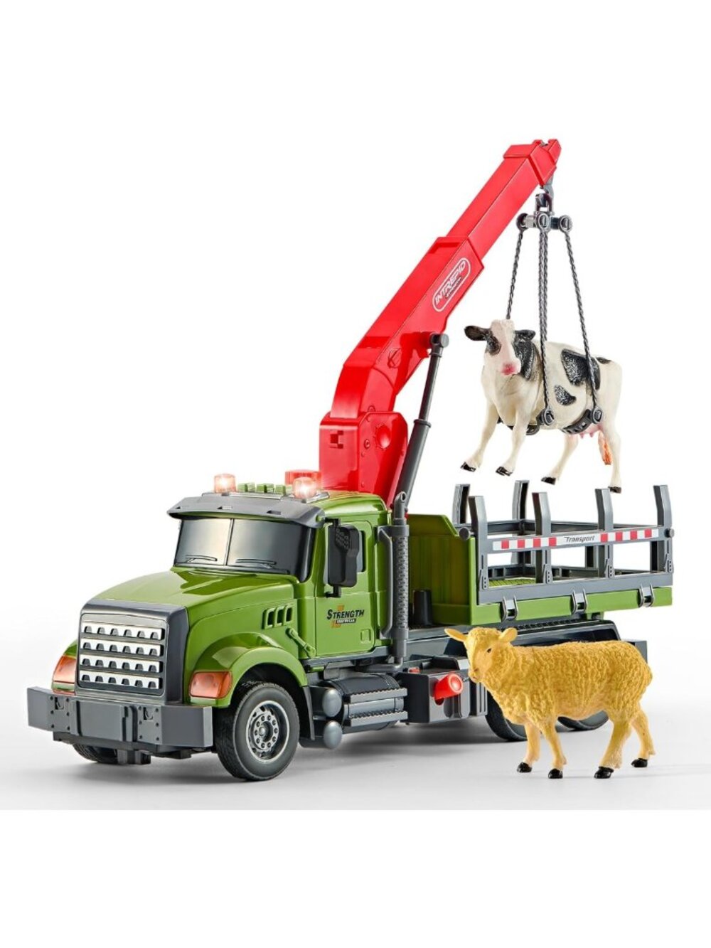 Large Farm Animal Transport Truck Toy with Lights & Sounds for Kids 3-7 Years
